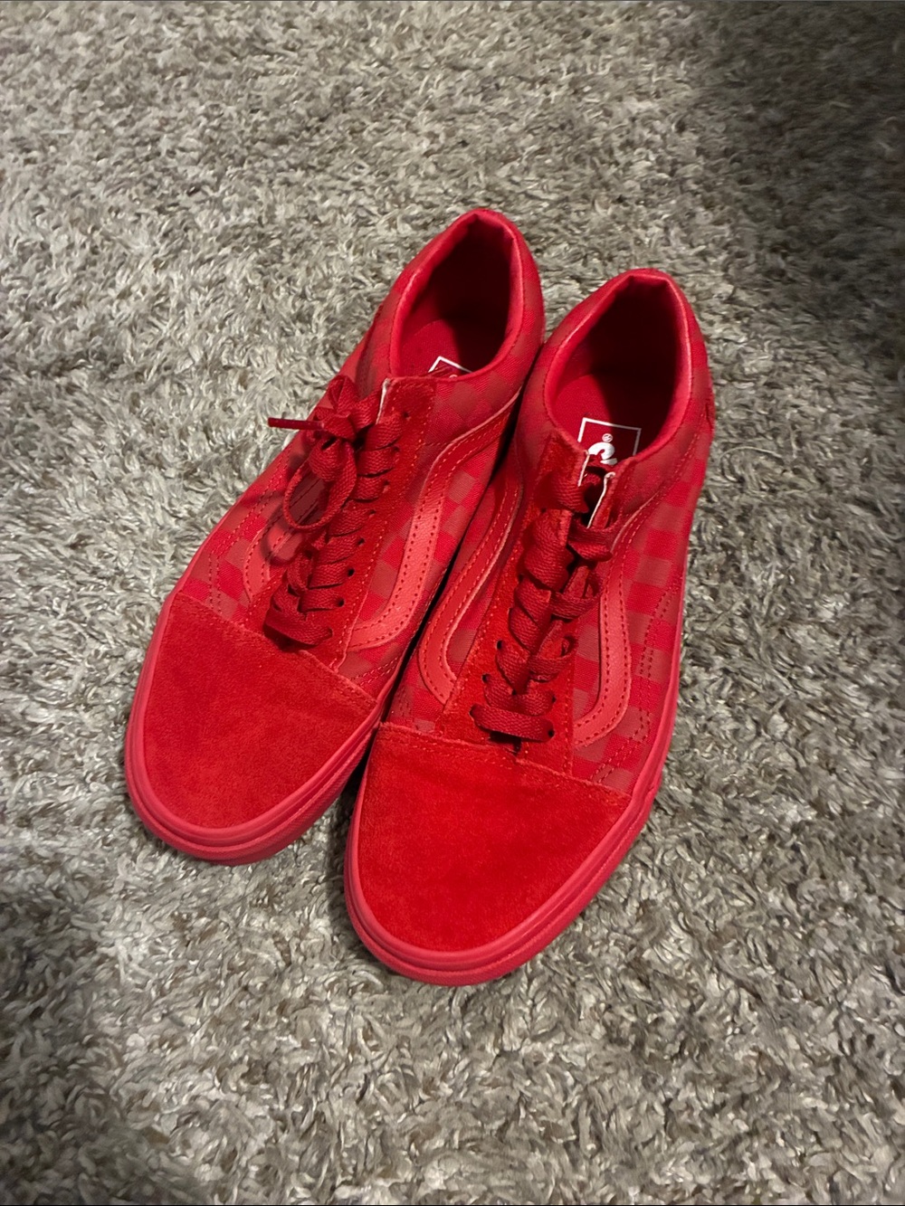 Vans Old Skool Mono Red Checkerboard